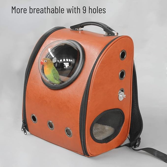 Portable Travel Pet Carrier Backpack,Space Capsule Bubble Design,Waterproof Handbag Backpack for Small and Medium Birds Parrots Budgerigar Cockatiel