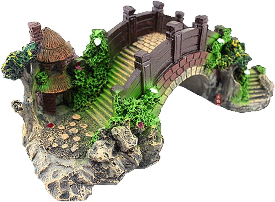 Ulalaza Aquarium Decorations Landscaping Tree Stump Hole Rock Cave Hideouts Stone Fish Tank Resin Driftwood Painted with Realistic Details Over House Supplies Castle Accessories