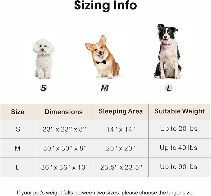 MIXJOY Dog Bed Medium Size Dogs, Washable Medium Dogs Bed with Removable Cover, Cozy Donut Dog Ded Fluffy Plush Faux Fur Pet Bed with Anti-Slip Bottom, 30"x30"x8", Beige