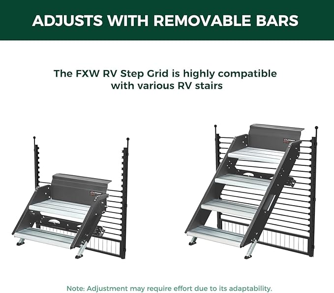 FXW Rollick Unleashed Dog Playpen for Indoor, Yard, RV Camping, 50 inch 16 Panels Dog Pen with RV Step Grid for Large Dogs, Black│Patented