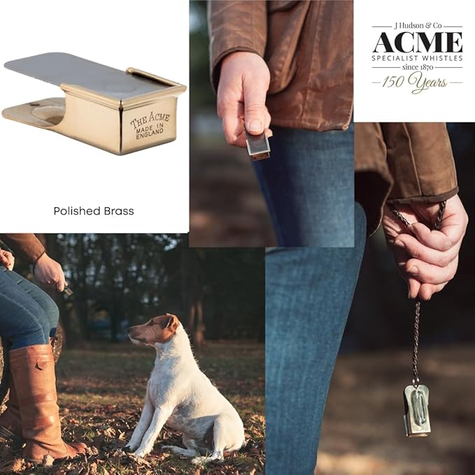 ACME Genuine 470 Dog Training Clicker Cricket - Positive Reinforcement, Loud & Reliable, WWII D-Day Paratrooper Memorabilia. Made in the UK. Solid Brass with a Polished Brass Finish