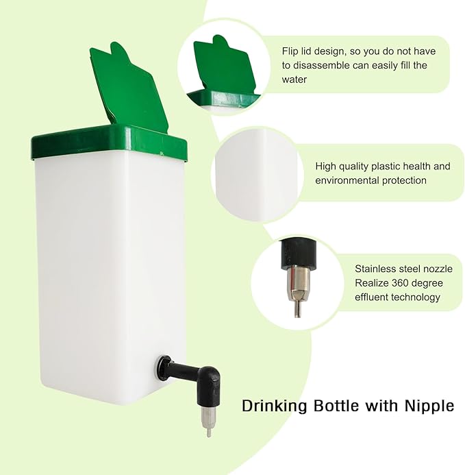 1000ml No Drip Small Animal Water Bottle for Rodent/Ferret/Hamster/Guinea Pig/Rabbit