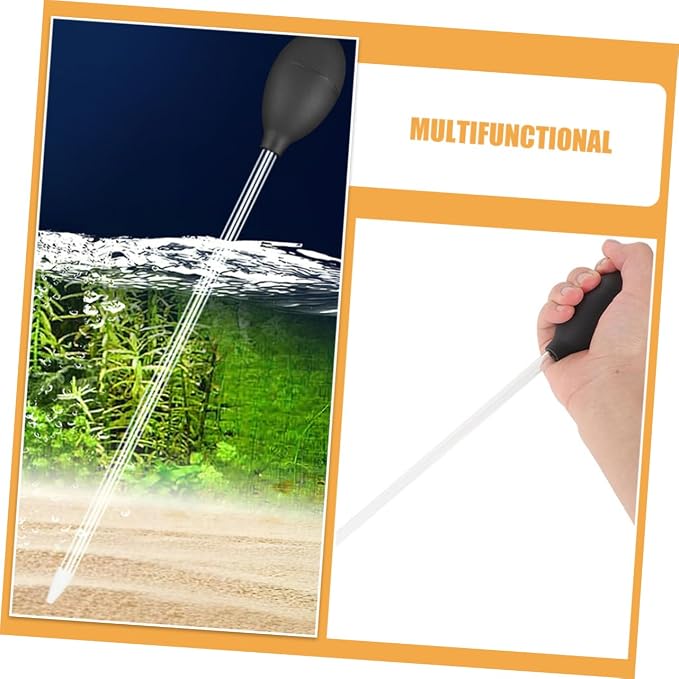 SHOWERORO Aquarium Siphon Vacuum Cleaner Manual Water Changing Tool for Fish Tank Maintenance Multifunctional Gravel Vacuum for Efficient Waste Removal and Easy Cleaning