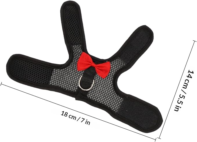 Balacoo Small Animal Harness Leash Set Breathable Soft Mesh Small Pet Vest Harness Size S Chest 20-23cm Rabbit Walking Leash for Guinea Pig and Other Small Pets