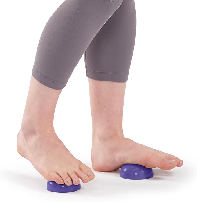 OPTP Half Balls (Pair) - No-Roll Half Ball Set for Stretching and Massage, Plantar Fasciitis Relief, and Muscle Tension in The Back, Legs, Feet and Body