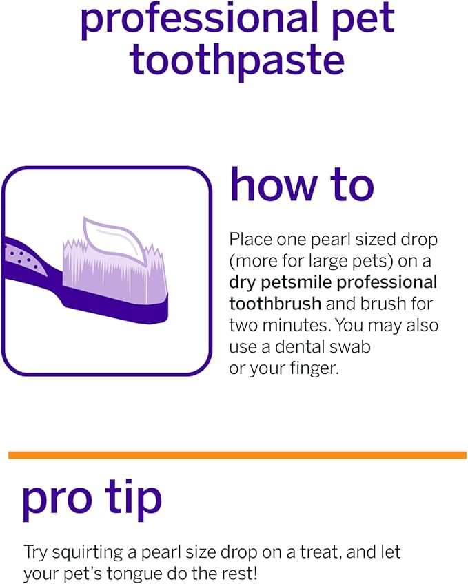 Petsmile Professional Pet Toothpaste for Cats & Dogs - VOHC Accepted Toothpaste - Clinically Proven to Control Plaque & Tartar Calprox Formula (Say Cheese, 4.2 Oz)