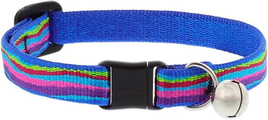 Breakaway Cat Collar with Bell by Lupine 1/2" Wide Ripple Creek Design adjusts 8-12"