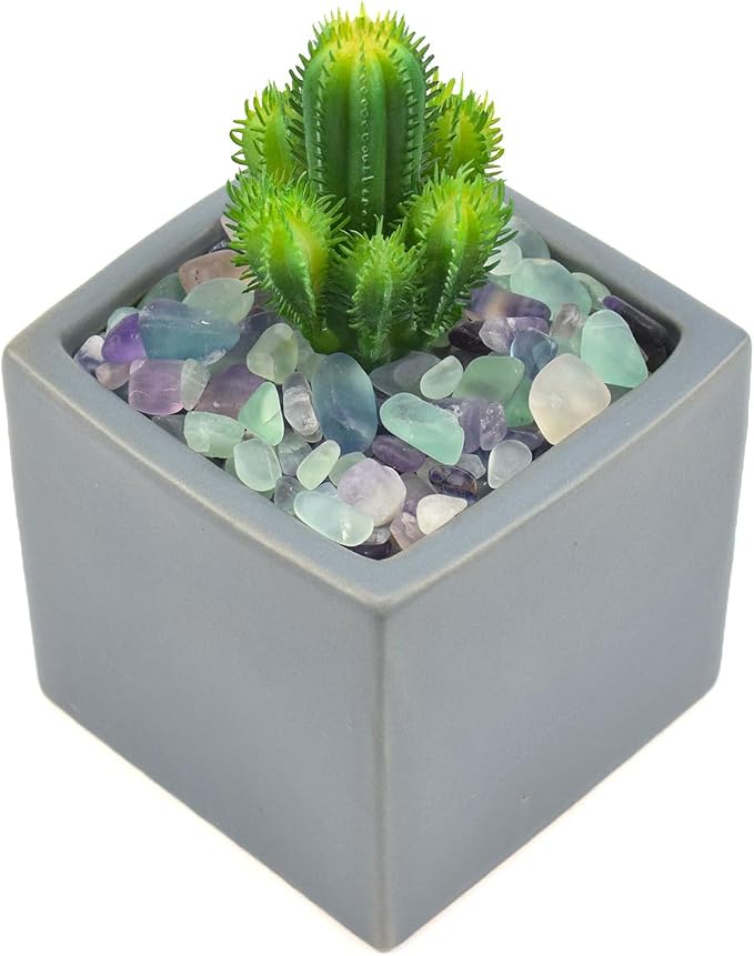 Decorative Crystal Pebbles, 2 Lbs/920g (Fill 1.8 Cups) Natural Quartz Stones Aquarium Gravel Sea Glass Rock Sand for Vase Fillers/Fish Turtle Tank/Succulent Plants Decoration