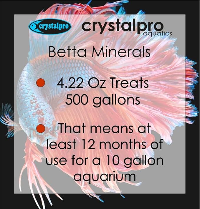 Crystalpro Betta Water Care Bundle - Betta Minerals and Betta Water Conditioner Bundle 4.22 Oz Each