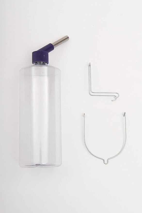 Lixit Standard Cage Water Bottles for Rabbits, Ferrets, Guinea Pigs, Hamsters, Rats, Mice and Other Small Animal's (32 Ounce, Clear)