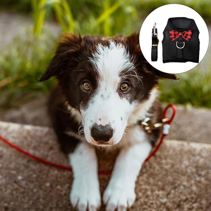 UPKOCH Pet Vest Harness Breathable Mesh Chest Strap, Black Large (35-40cm) Adjustable Small Animal Harness for Rabbits, Guinea Pigs, Squirrels, Pet Supplies