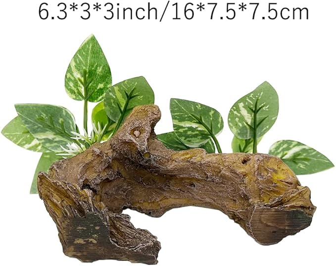 Fish Tank Decorations Aquarium Decor Ornaments Betta Silk Leaf pad Hammock Artifical Driftwood Cave Goldfish Bowl Accessories (Type-D)