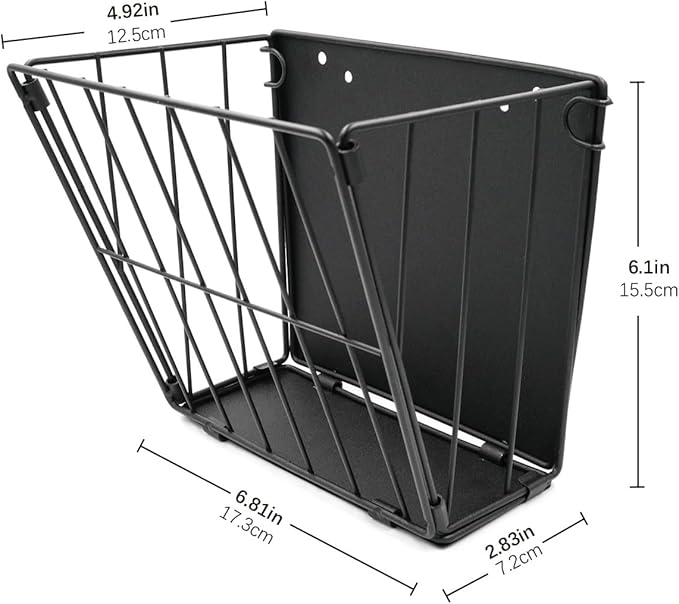 Black Metal Rabbit Foldable Hay Feeder - Hay Rack Holder for Bunny, Rabbit Accessories and Supplies (Black)