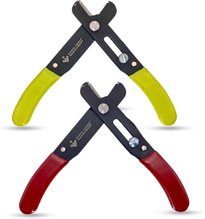 Scissors to Cutting Rings for Aluminum & Plastic Rings - Precision & Safety, for Pigeons, Canaries, Finches, Exotic Birds and Chicken Leg Bands (Red, Black)