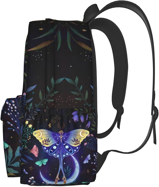 Moon-Moth Backpack for Women 16.7 inch Travel Casual Laptop Backpack Lightweight Waterproof Durable Hiking Daypack