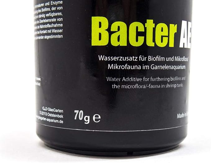 GlasGarten Bacter AE Shrimp (70g) | Nutrients for Live Freshwater Shrimp Food/Aquarium Water (Neocaridina, Amano, Red Cherry, Rili)