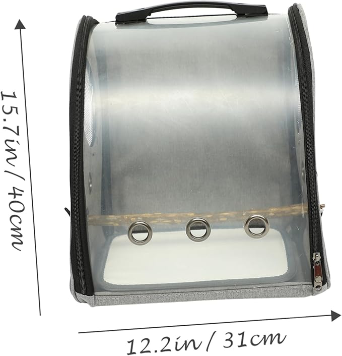 Milisten Portable Parrot Bag Wear-Resistant Bird Travel Carrier with Perch Breathable Design for Hiking Shopping and Travel Comfortable and Backpack for Birds