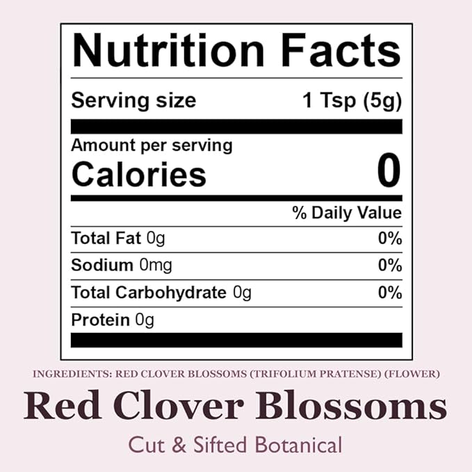 Organic Positively Botanicals Company, Red Clover Blossoms, Herbal Tea Loose Leaf Botanical, 4 Ounce