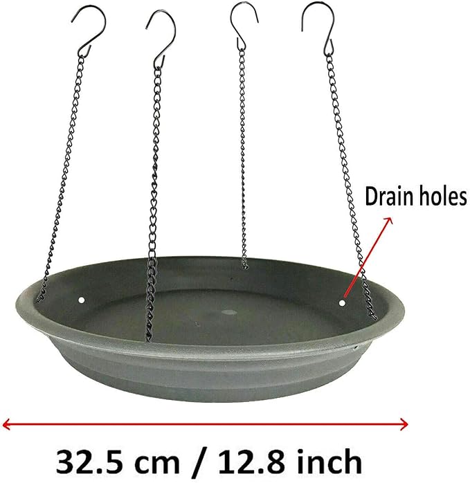 Bird Seed Catcher Tray Platform Feeder Hanging Tray Fits Most feeders Catches Most Falling Seed and Husk Great for Attracting Birds Outdoors, Backyard, Garden - Black
