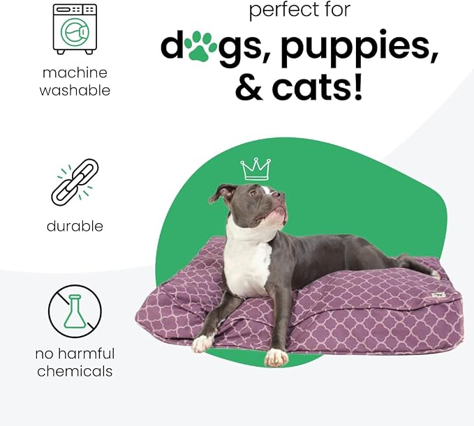 Molly Mutt Medium to Large Dog Bed Cover - Royals Print - Measures 27”X36”X5’’ - 100% Cotton - Durable - Breathable - Sustainable - Machine Washable Dog Bed Cover