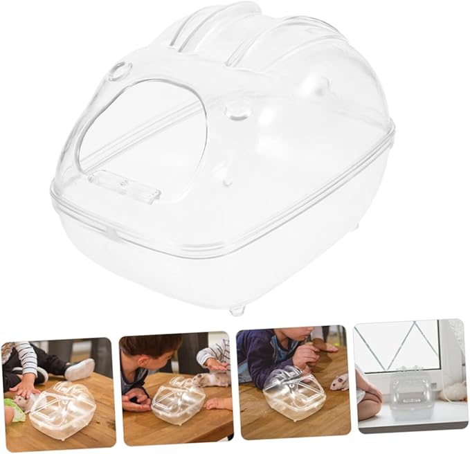 COLLBATH Hamster Bathroom Chinchilla Dust Bath Gerbil Bath Tub Compact Easy Maintenance