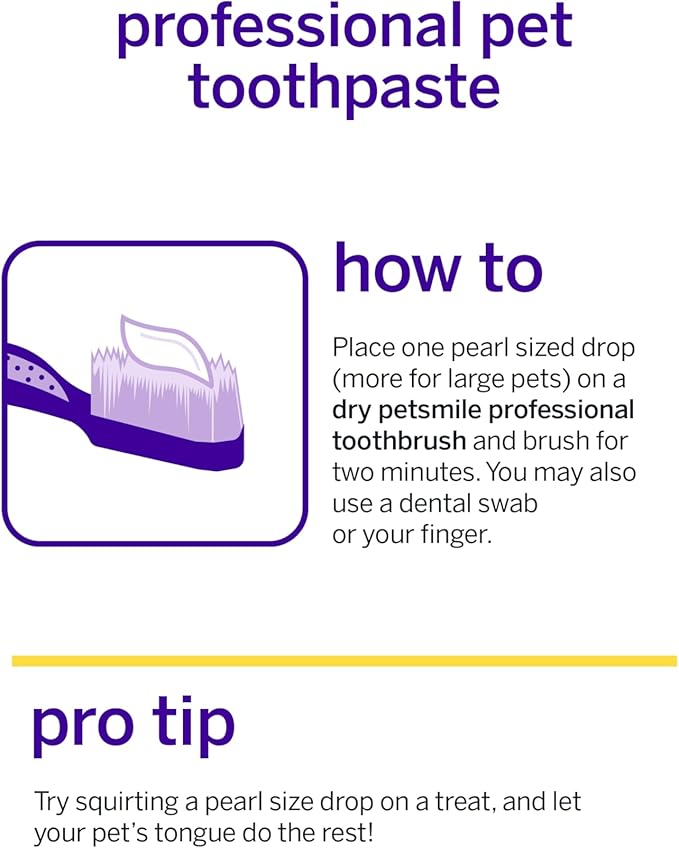 Petsmile Professional Pet Toothpaste for Cats & Dogs - VOHC Accepted Toothpaste - Clinically Proven to Control Plaque & Tartar Calprox Formula (London Broil, 2.5 Oz)