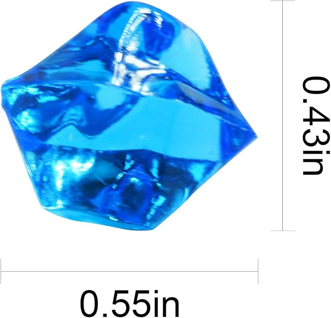 1.1Lb 800Pcs Fake Ice Cubes Clear Beads Plastic Diamonds Acrylic Rocks Vase Fillers for Centerpieces Wedding Candle Party Table Desktop Fountain Accessories Fish Tank Aquarium Decorations