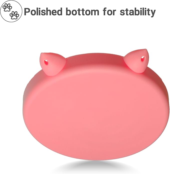 Bifeaw Slow Feeder Cat Bowl, Easy to Clean Silicone Bowl, Ideal for Dry and Wet Food (Purple and Pink)