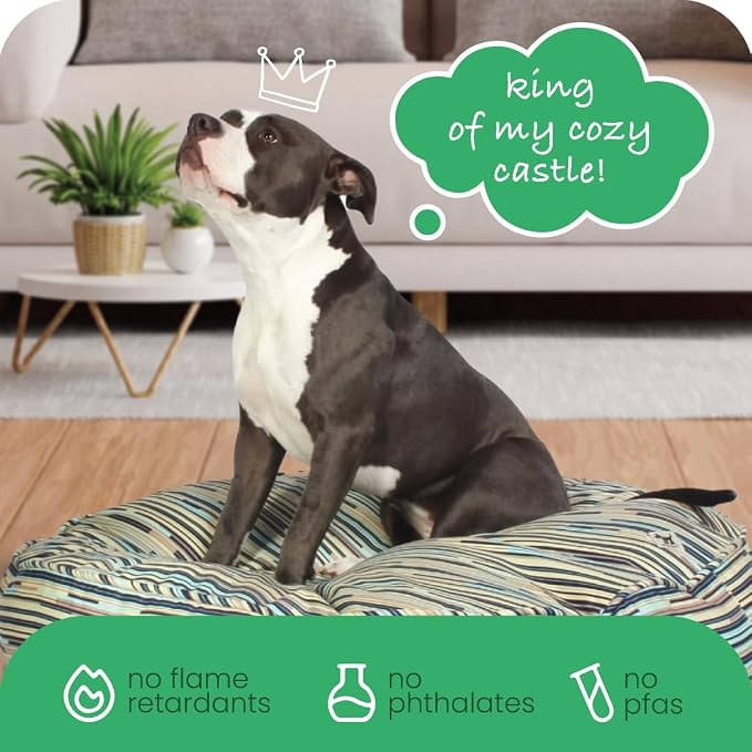 Molly Mutt Huge Dog Bed Cover - I Don’t Like Mondays Print - Measures 36" x45"x5"- 100% Cotton - Durable - Breathable - Sustainable - Machine Washable Dog Bed Cover