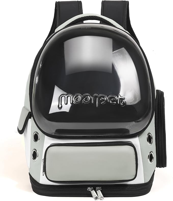 Cat Bubble Backpack Carrier, TSA Airline Approved Pet Travel Bag for Small Medium Dogs, Clear Hiking Camping Backpack for Cats, Kitten and Puppy up to 18 lbs, Green Bubble