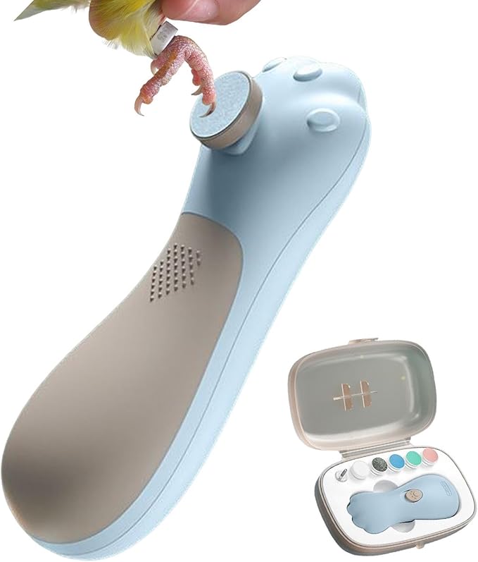 Bird Electric Nail Trimmer - Quiet Animals Toenail Shaver, Electric Bird Nail Grinder | Beak Shaping Device, Avian Claw Care Tool, Low Noise Grooming Accessory for Budgerigar, Parakeets, Conure,