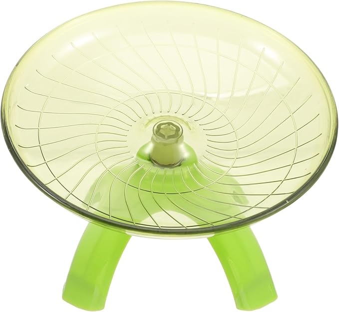 Ipetboom Quiet Running Wheel for Hamsters Chinchilla Gerbil Large Round Saucer Wheel Base for Small Pets Cage Toy