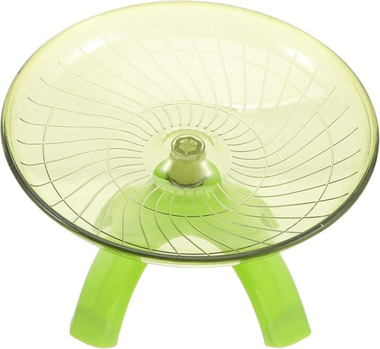 Ipetboom Quiet Running Wheel for Hamsters Chinchilla Gerbil Large Round Saucer Wheel Base for Small Pets Cage Toy
