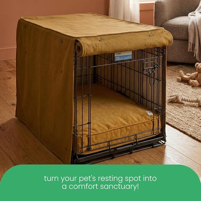 Molly Mutt Fast Car Dog Crate Cover, GOTS-Certified 100% Organic Cotton Canvas Cover for Dog or Puppy Kennel and Cage, Washable, Free of Harmful Chemicals, X-Large, Fits 42"x28"x31" Crate