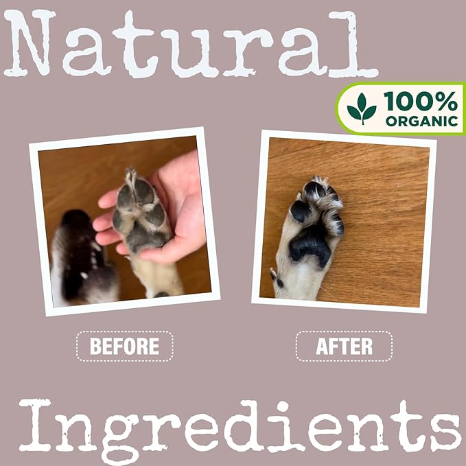 100% Organic After Sun moisturiser Dog Nose & Paw Balm Protector | Dog Paw Moisturiser Balm Moisturises and Conditions and Relieves Dry and Cracked Pads | Food Grade Ingredients 30ML