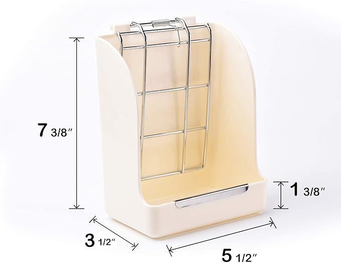 CalPalmy Hay Feeder for Rabbits, Guinea Pigs, and Chinchillas - Minimize Waste and Mess with 5.5" x 3.5" x 7.4" Hanging Alfalfa and Timothy Hay Dispenser