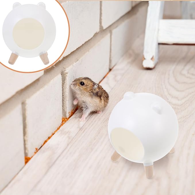 Ipetboom Ceramic Small Pet Hideout 5.1X4.3X5.5 Inch Hamster Nest Hiding House Decorative Shelter for Hedgehogs and Small Animals Indoor Use