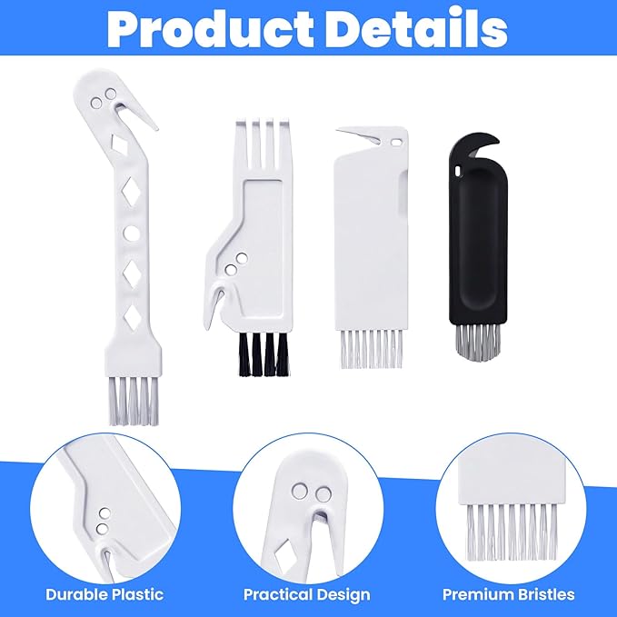 4 PCS Handheld Vacuum Cleaner Brush, 4 Styles Universal Dusting Brush, 2 in 1 Vacuum Roller Cleaning Tool for Sweeping Robot