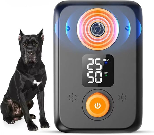 Anti Barking Device for Dogs – Ultrasonic Dog Bark Deterrent with 3 Modes, 50FT Effective Range, Rechargeable, Indoor Outdoor Anti Barking Device, Humane and Easy to Use