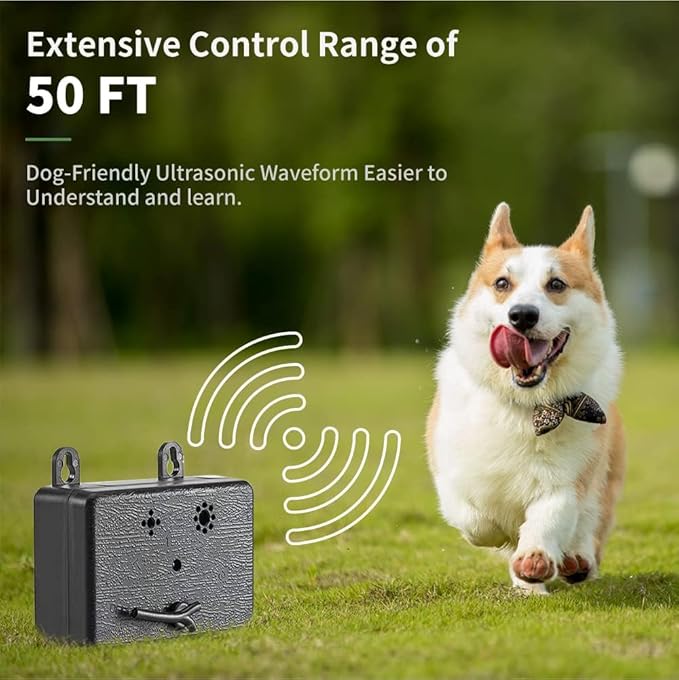Anti Barking Device, Dog Barking Control Devices,Ultrasonic Dog Bark Deterrent, Mini Sonic Repellent 50 FT Control Range Safe for Dogs Portable Indoor & Outdoor