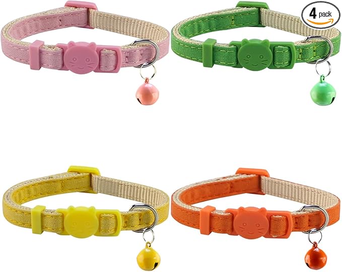 Yizepet Cat Collars with Bells, Breakaway Kitten Collar, Cute Kitty Collar, Pet Supplies Accessories
