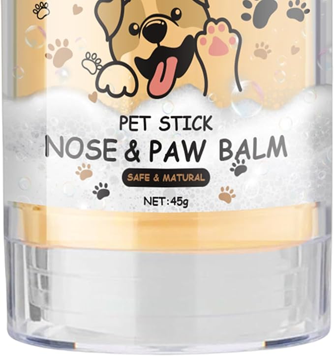 Dog Paw Balm, Hydrating Nose Stick, 1.46x2.95 Inch Strong Build Gear, Lick-Safe Tool, Stylish Winter Aid with Compact Design, Nourishing Helper for Puppies Kittens Cats Adults Indoor Backyard and Yard