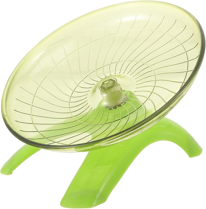 Ipetboom Quiet Running Wheel for Hamsters Chinchilla Gerbil Large Round Saucer Wheel Base for Small Pets Cage Toy