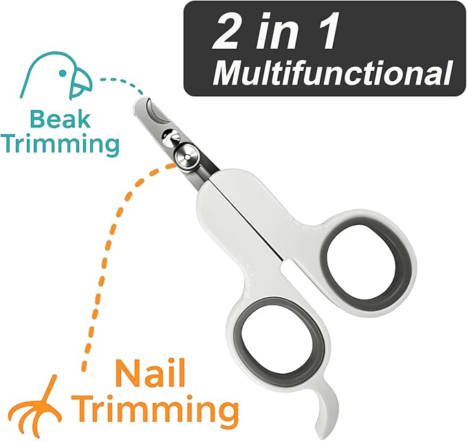 Bird Nail Clippers,Parrot Grooming wrap,2in1 for Safe Nail Trimming – Fits Cockatiel, Parakeet, Lovebird, Budgie, Anti-Scratch Anti-Escape Multifunctional Pet Tool