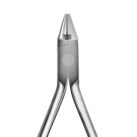 T/C Bird Beak Pliers with Cutter Loop Forming Pliers Wire Bending Tungsten Carbide Inserts Gold Handle Dental Instrument Supply 678-325