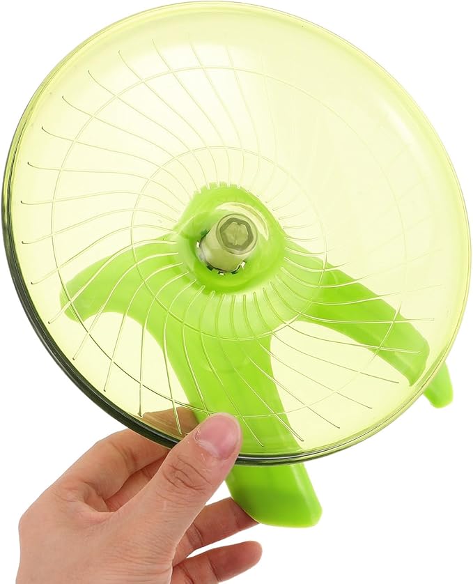 PRETYZOOM Silent Hamster Exercise Wheel for Small Pets, Flying Saucer Running Wheel for Gerbils and Mice, Quiet Activity for Hamster Cages and Small Animal Exercise