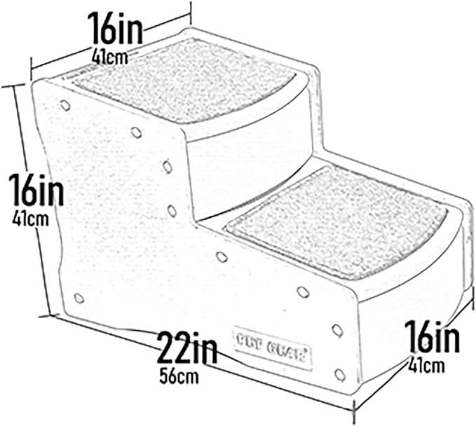 Pet Gear Easy Step II Pet Stairs, Sea Salt, 2 Step | For Cats/Dogs up to 150 Pounds, Portable, Removable Washable Carpet Tread, No Tools Required