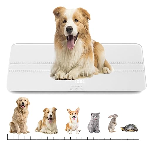 Digital Pet Scale Measuring Range 0.45lbs-220lbs Digital Pet Scale for Small-Medium Dogs/Large Cat Dog Scale is not Suitable for Large Dogs (White)
