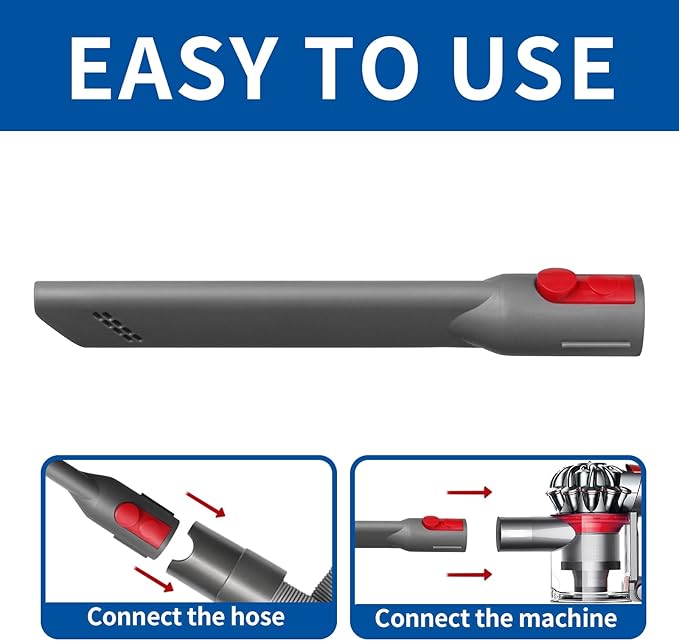 Attachment Kit - Extension Hose and Crevice Tool Compatible with Dyson V15 V11 V10 V7 V8 Absolute Animal Motorhead Trigger Model