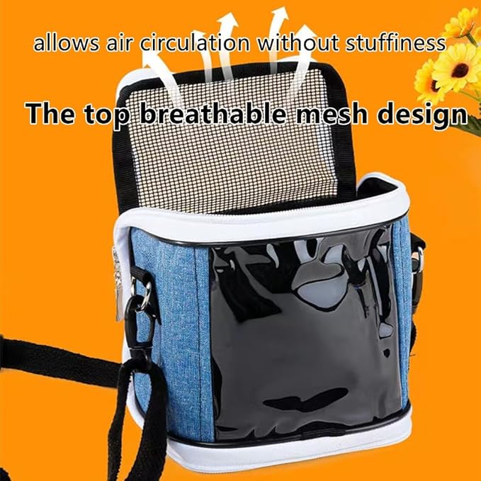 Small Animal Carrier Bag, Bearded Dragon Travel Carrier, Lizards Snak Carrier, Bird Carrier Backpack, Clear Bubble Window Backpack for Kitty, Small Pet Travel Carrier for Hedgehog Parrot